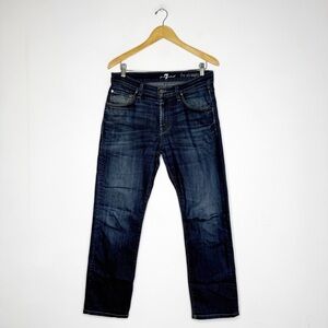7 For All Mankind Men's Blue Jeans Straight Leg Size 29
